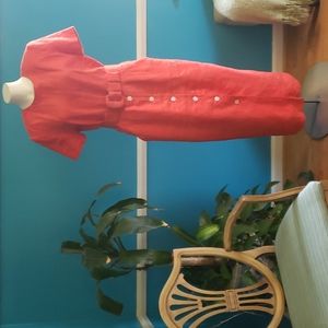 Vintage 1990s Maggy London Linen Maxi Dress. Size 12